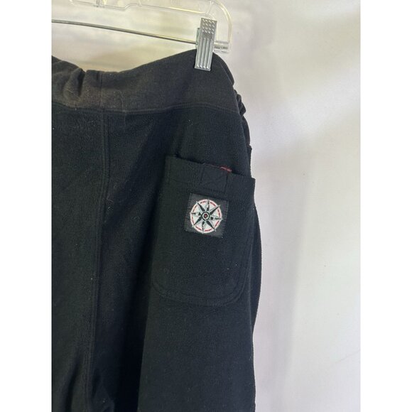 Vintage 90s Marlboro Black Fleece Compass Drawstring Joggers Jogger Pant - Picture 6 of 7